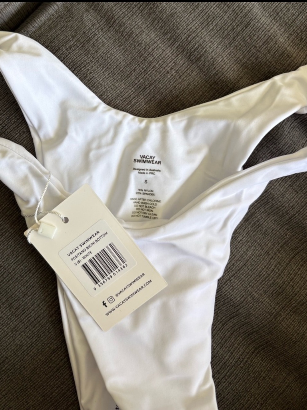 White v front vacay swimwear bottoms